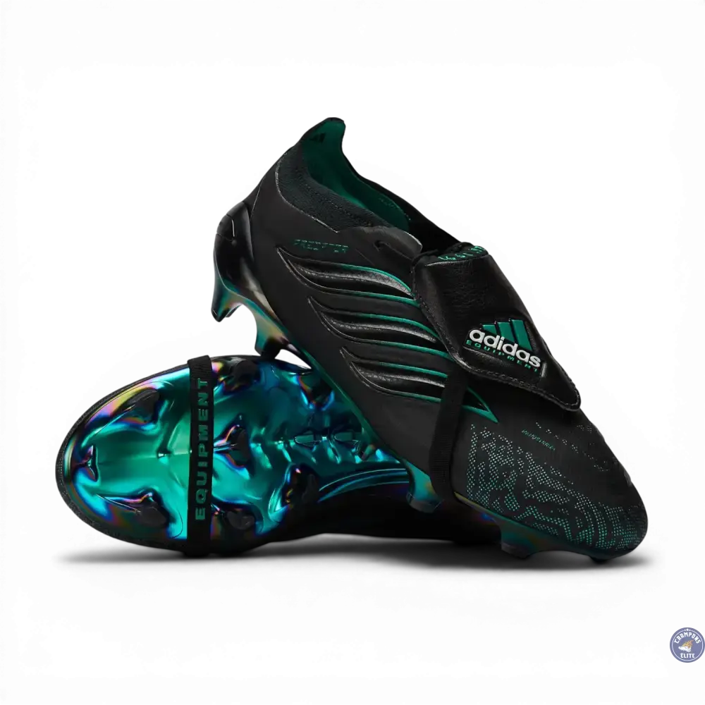 Adidas Predator Tongue FG - Noir/Vert Equipment