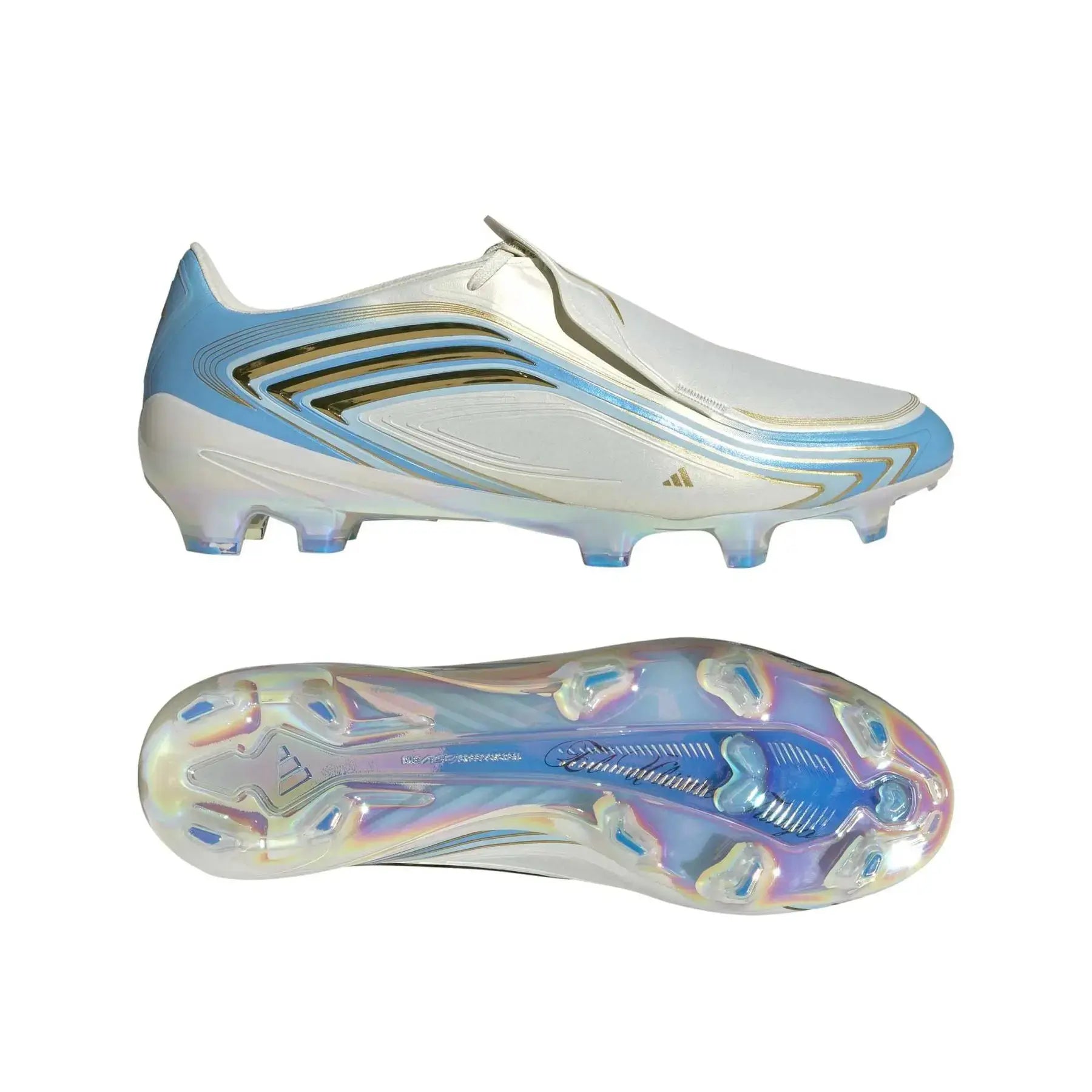 Adidas F50 Messi Elite FG - Blanc/Bleu/Or