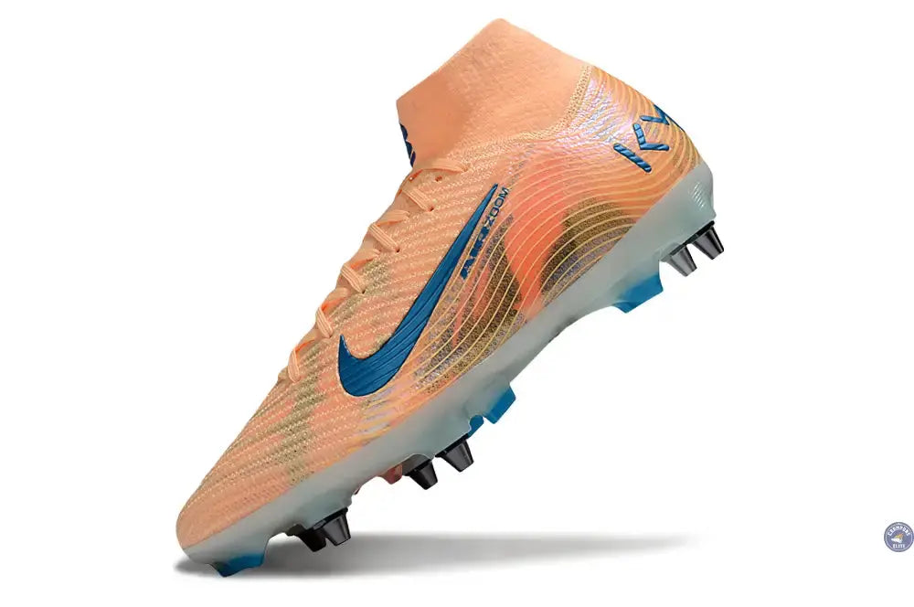 Air Zoom Mercurial Superfly 10 SG Kylian Mbappe - Orange/Bleu turquoise SG