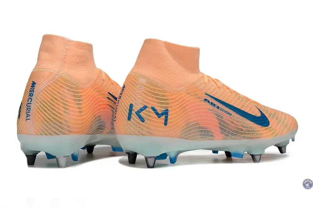 Air Zoom Mercurial Superfly 10 SG Kylian Mbappe - Orange/Bleu turquoise SG