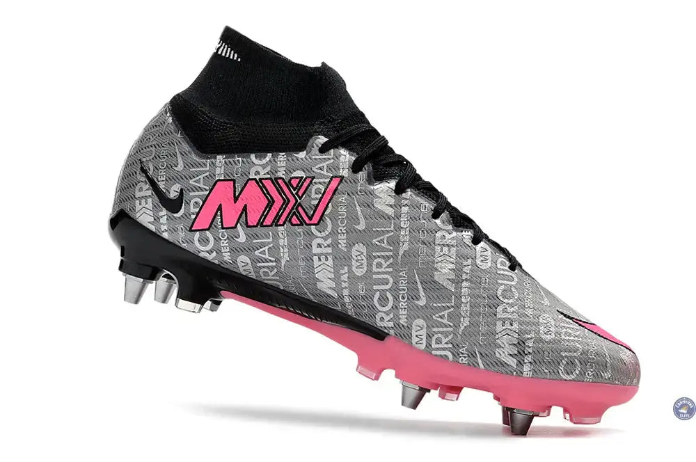 Air Zoom Mercurial Superfly 9 SG 25 - Argenté/Rose/Noir