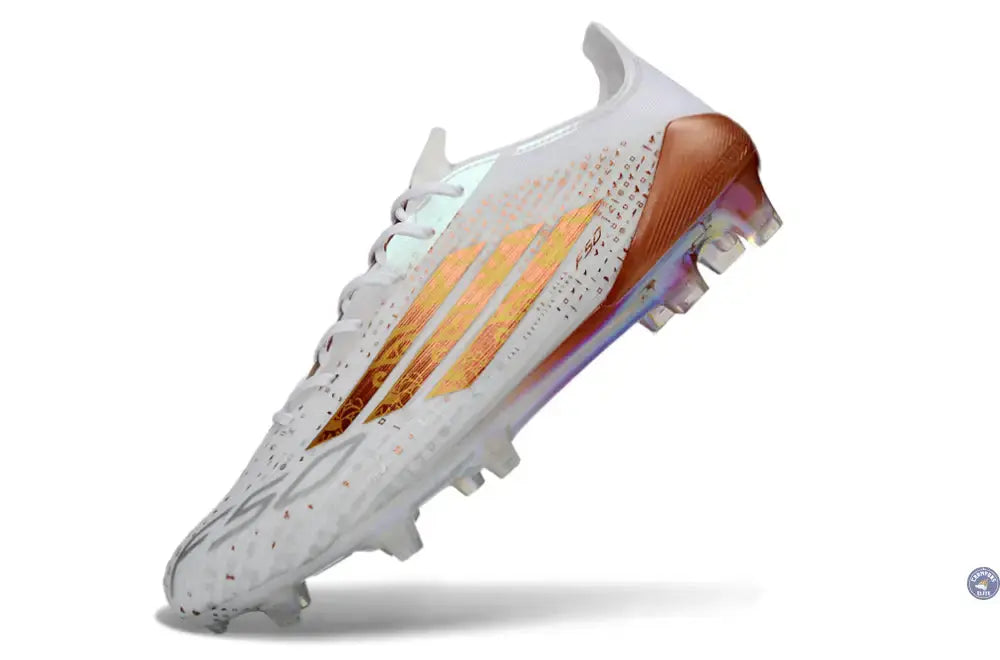 F50 ELITE FG x MOHAMED SALAH AFCON - BLANC/BRONZE ÉDITION LIMITÉE