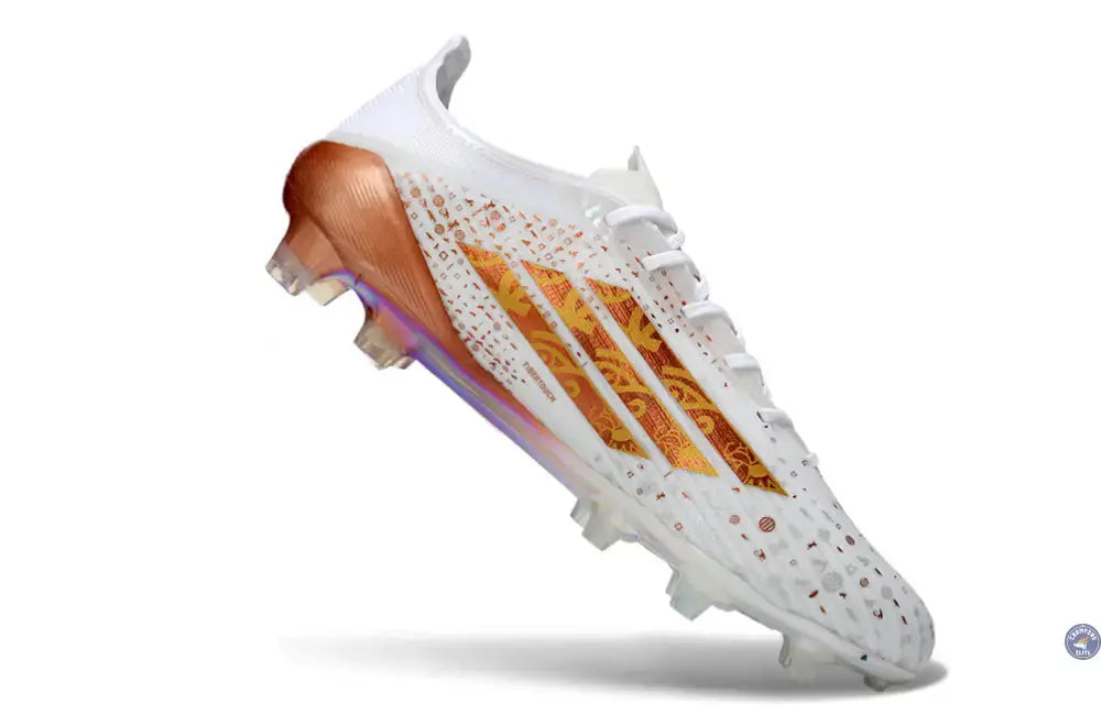 F50 ELITE FG x MOHAMED SALAH AFCON - BLANC/BRONZE ÉDITION LIMITÉE