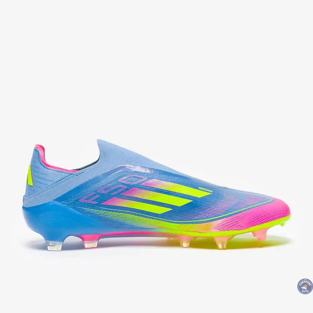 F50 Elite Laceless FG Celestial Victory - Blue Fusion/Lucid Lemon/Lucid Pink