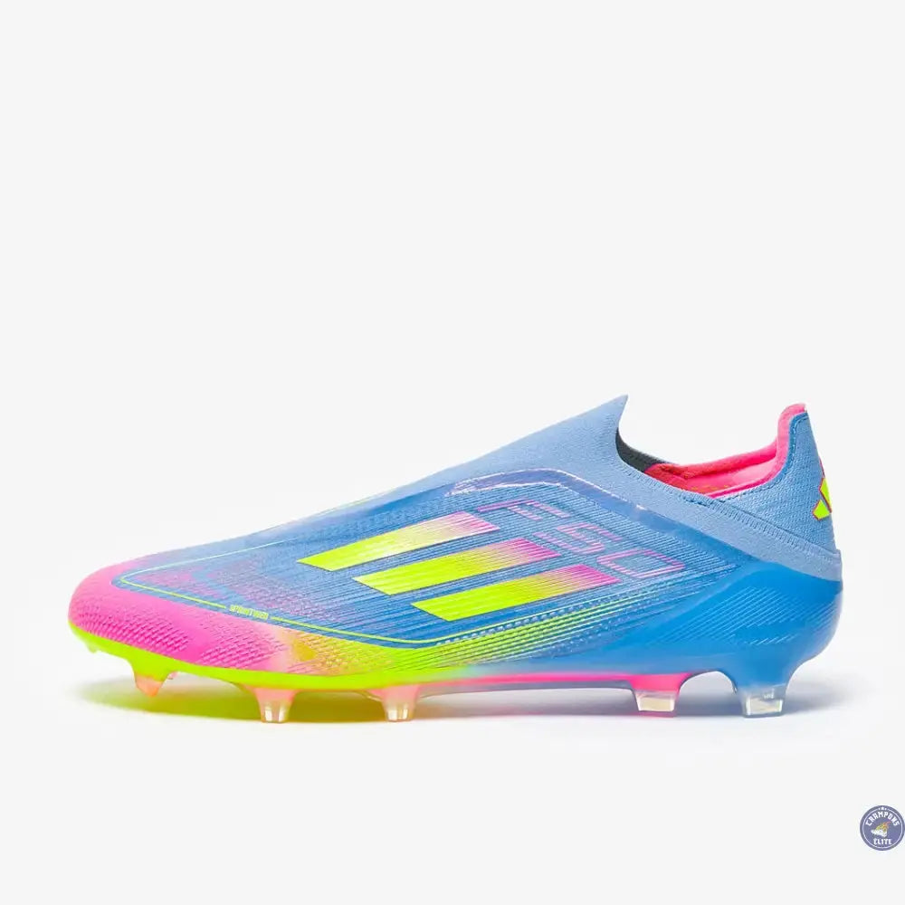 F50 Elite Laceless FG Celestial Victory - Blue Fusion/Lucid Lemon/Lucid Pink