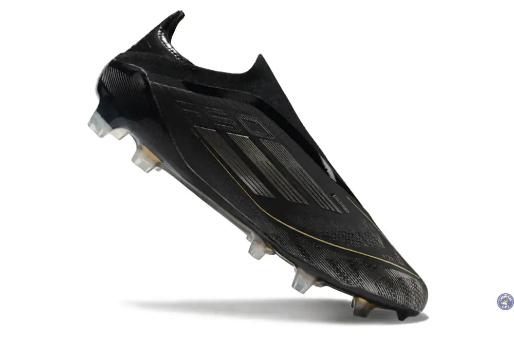 F50 Elite Laceless FG Dark Spark - Noir/Argenté/Doré
