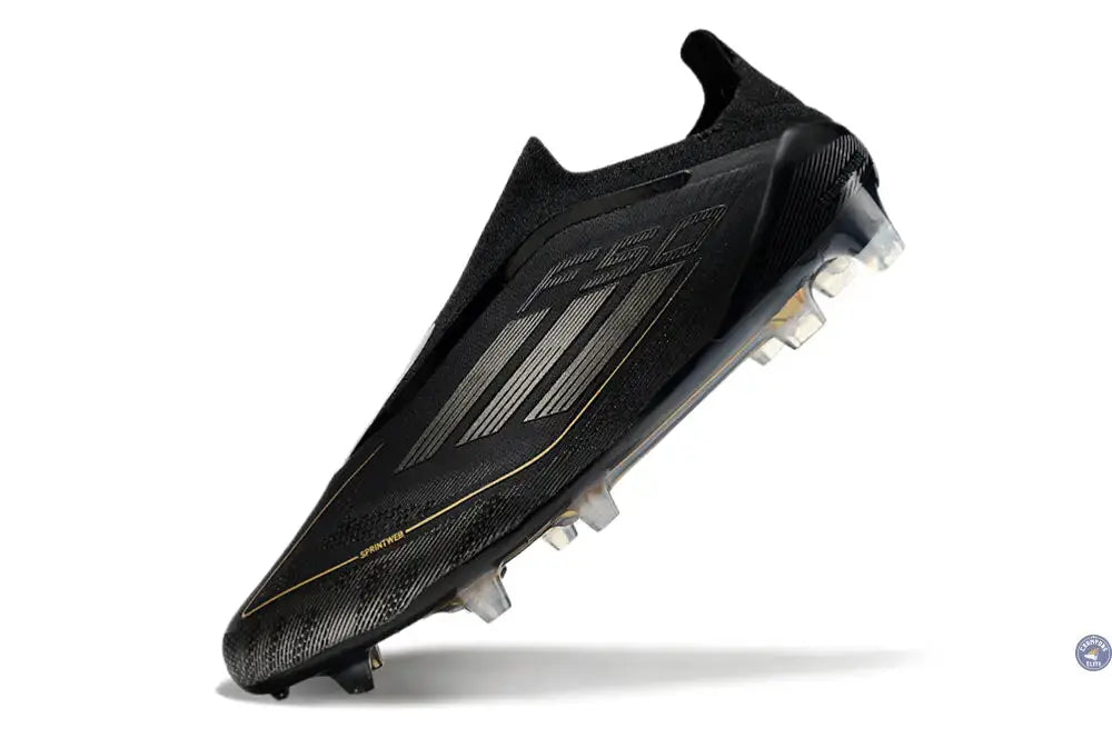 F50 Elite Laceless FG Dark Spark - Noir/Argenté/Doré