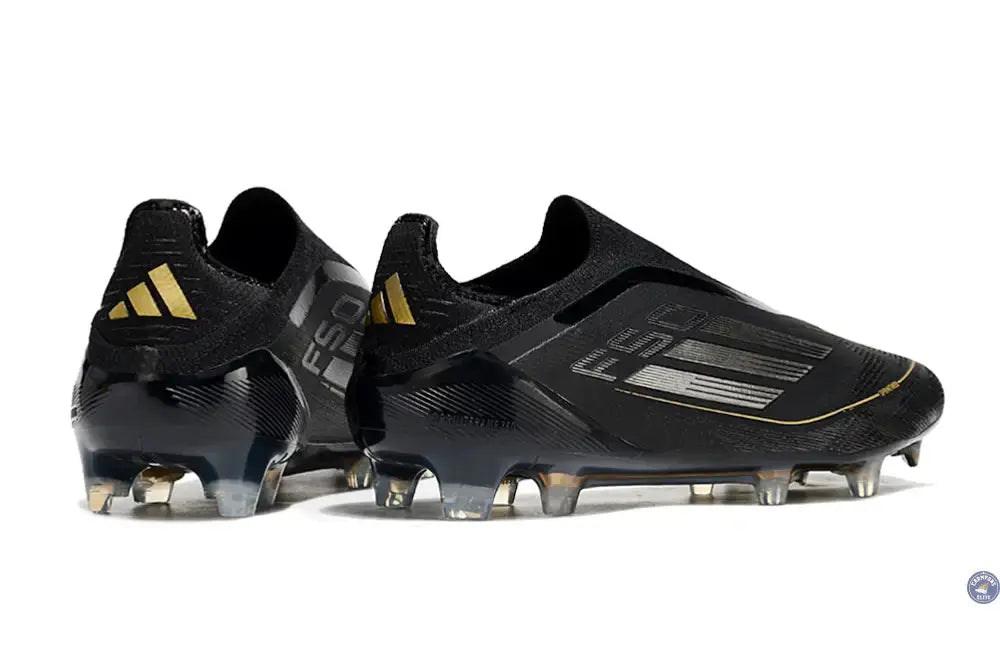 F50 Elite Laceless FG Dark Spark - Noir/Argenté/Doré