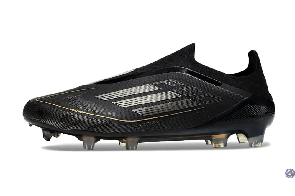 F50 Elite Laceless FG Dark Spark - Noir/Argenté/Doré