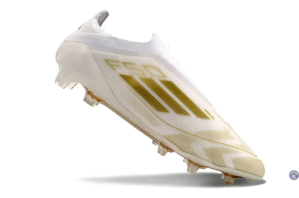 F50 Elite Laceless FG Day Spark - Blanc/Doré/Blanc