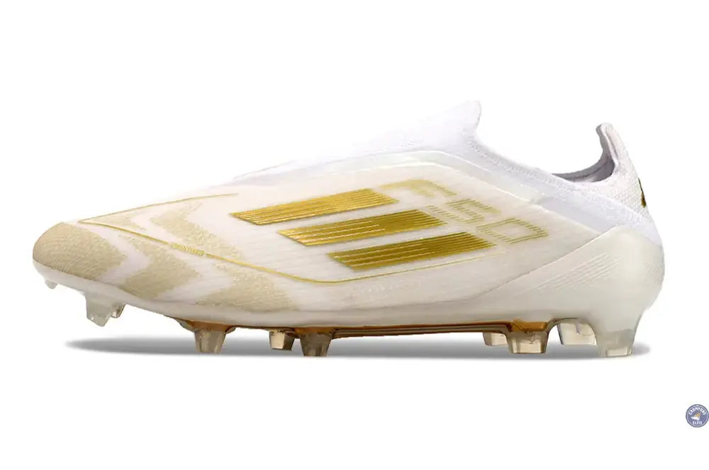 F50 Elite Laceless FG Day Spark - Blanc/Doré/Blanc