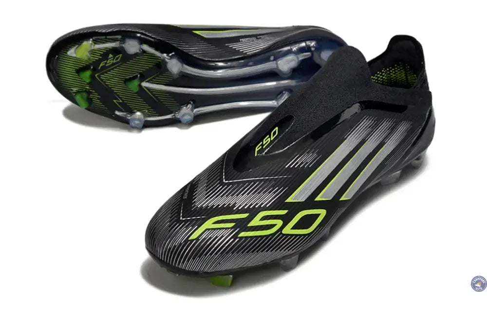 F50 Elite Laceless FG - Electric Stealth - Noir/Vert/Gris