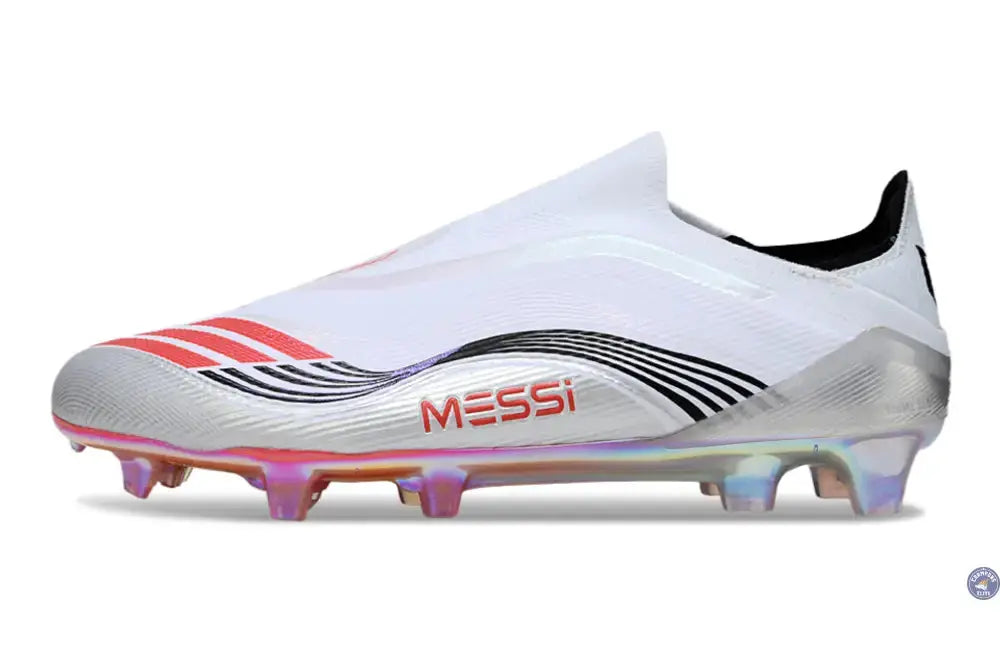 F50 Elite Laceless FG - Messi Prestig10 - Blanc/Noir/Rouge