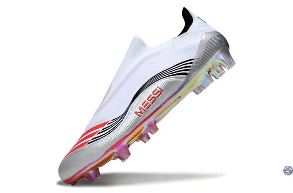F50 Elite Laceless FG - Messi Prestig10 - Blanc/Noir/Rouge