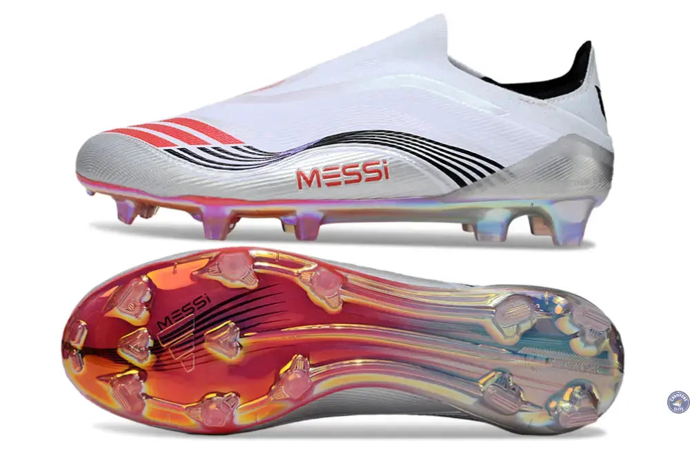 F50 Elite Laceless FG - Messi Prestig10 - Blanc/Noir/Rouge