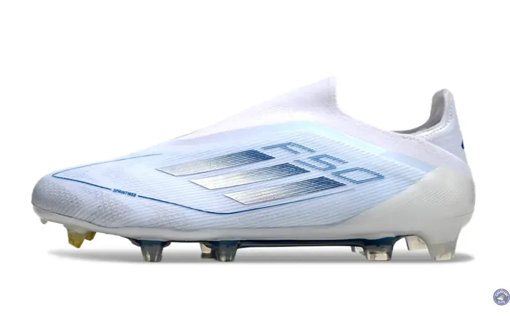 F50 Elite Laceless FG Polar Victory - Blanc/Argenté/Bleu