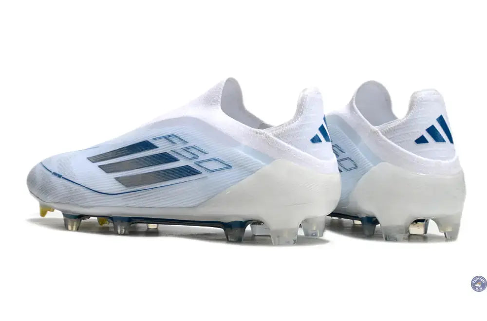 F50 Elite Laceless FG Polar Victory - Blanc/Argenté/Bleu