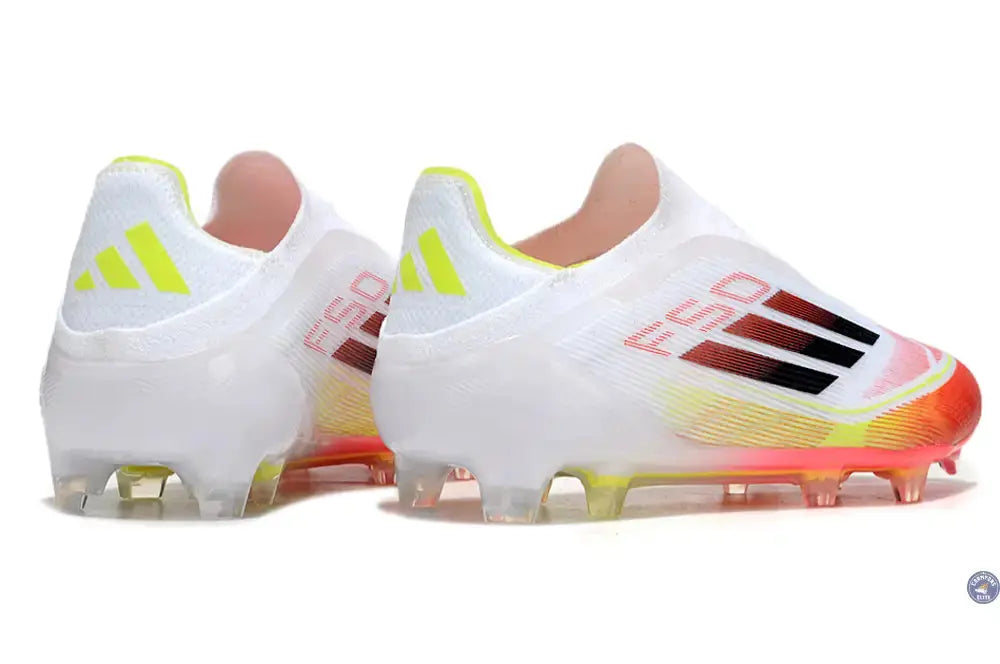 F50 Elite Laceless FG Pure Victory - Blanc/Lucid Red/Jaune