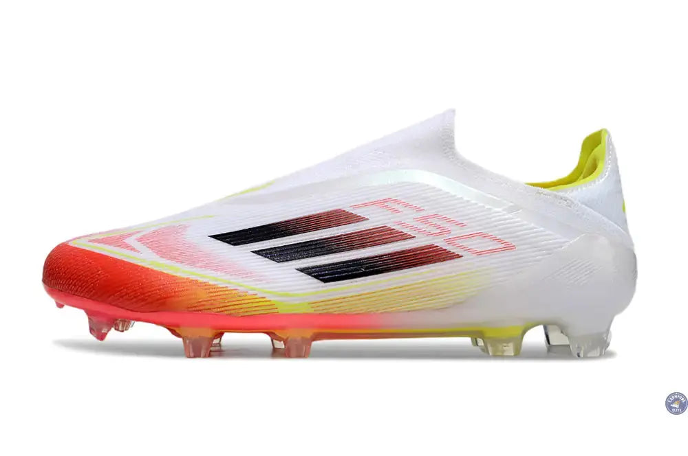 F50 Elite Laceless FG Pure Victory - Blanc/Lucid Red/Jaune