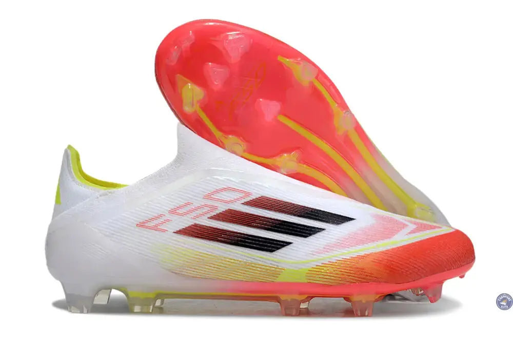 F50 Elite Laceless FG Pure Victory - Blanc/Lucid Red/Jaune