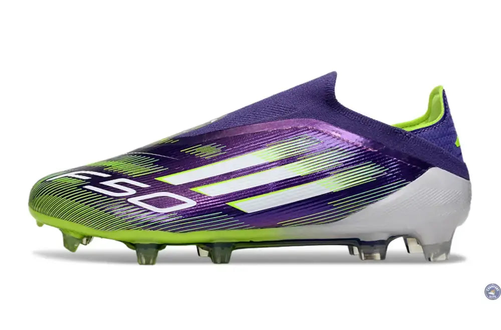 F50 Elite Laceless FG - Radiant Blaze- Violet/Vert/Blanc