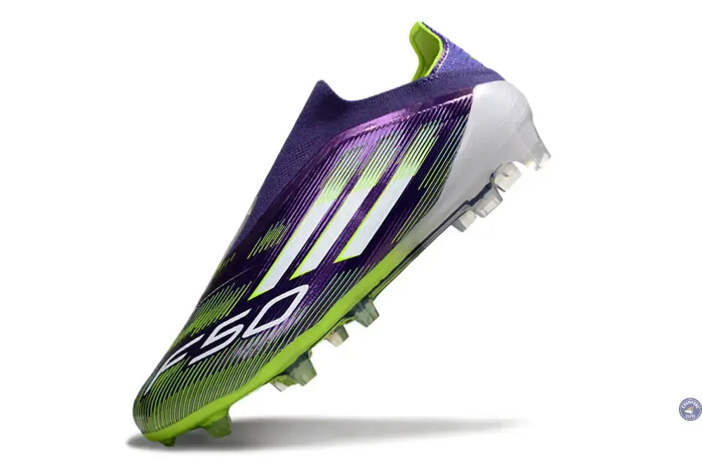 F50 Elite Laceless FG - Radiant Blaze- Violet/Vert/Blanc