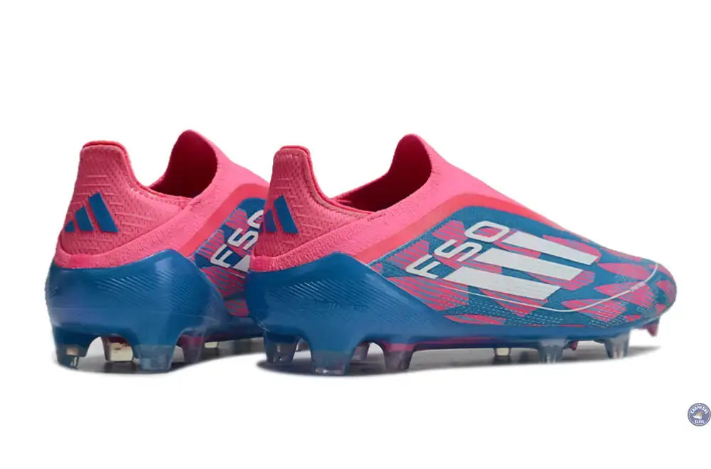 F50 Elite Laceless FG Reemergence - Bleu/Blanc/Rose