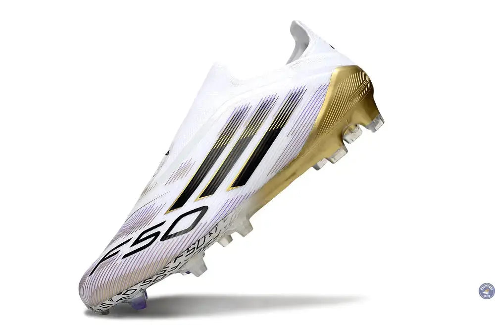 F50 Elite Laceless FG Road to Glory - Blanc/Noir/Doré