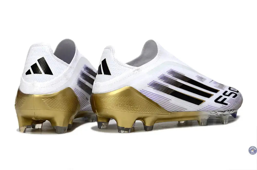 F50 Elite Laceless FG Road to Glory - Blanc/Noir/Doré