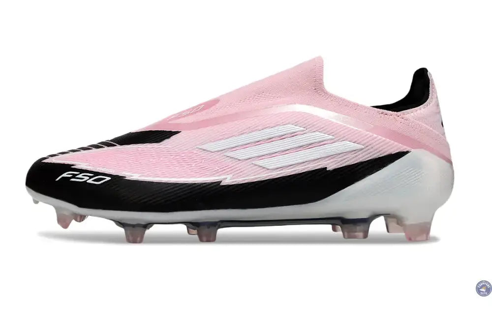 F50 Elite Laceless FG - Rose/Noir/Blanc
