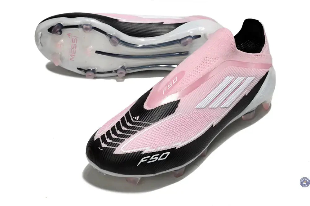 F50 Elite Laceless FG - Rose/Noir/Blanc