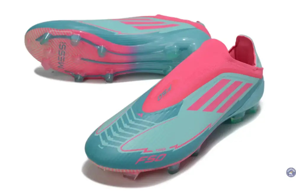 F50 Elite Laceless La Vida Tropical FG - Bleu/Bleu Turquoise/Rose