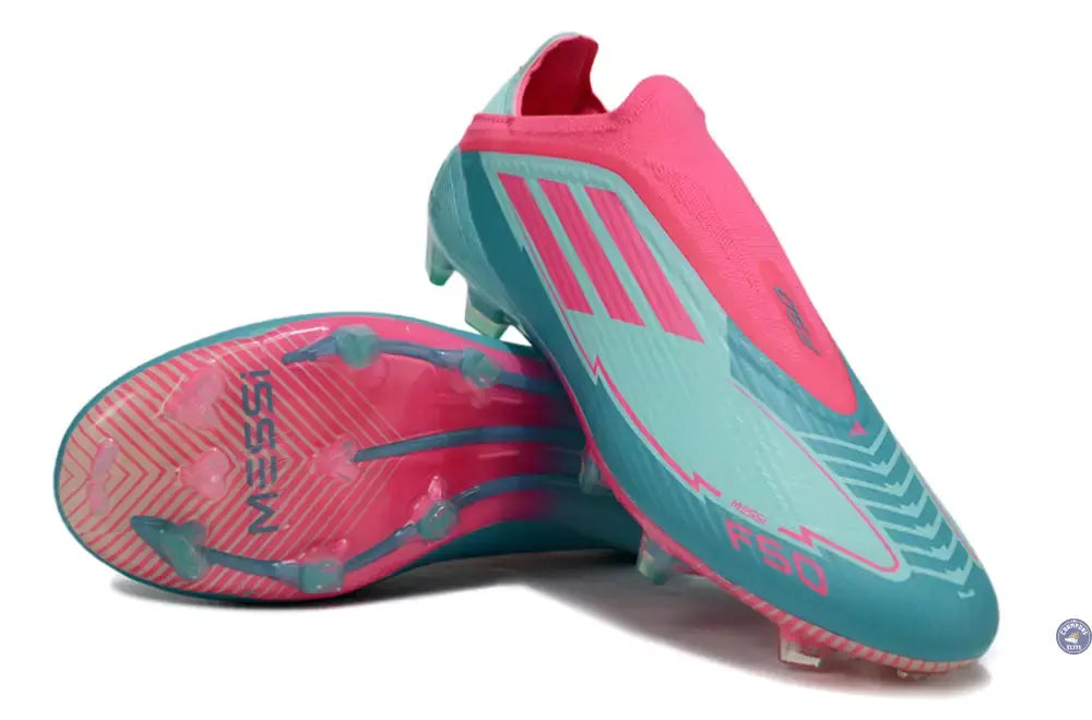 F50 Elite Laceless La Vida Tropical FG - Bleu/Bleu Turquoise/Rose