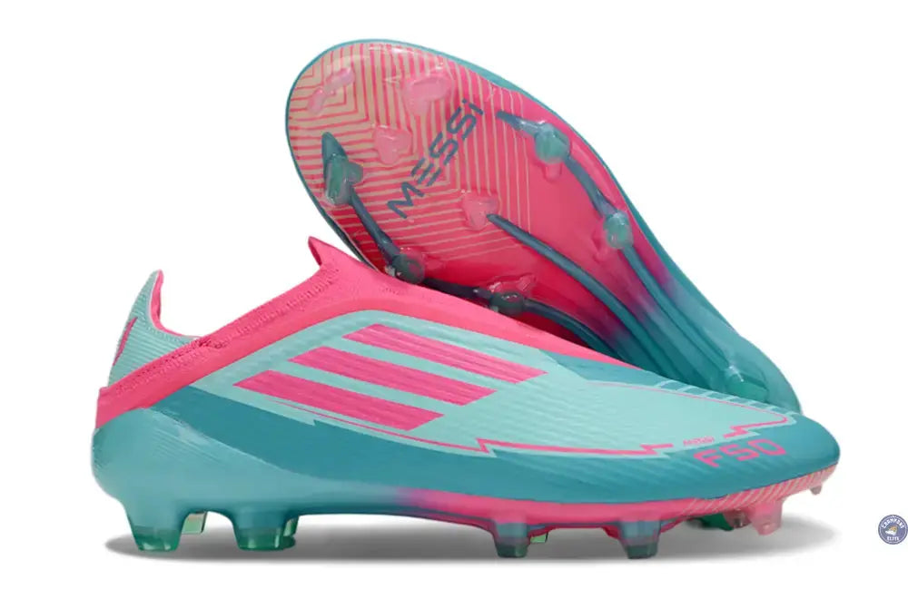 F50 Elite Laceless La Vida Tropical FG - Bleu/Bleu Turquoise/Rose