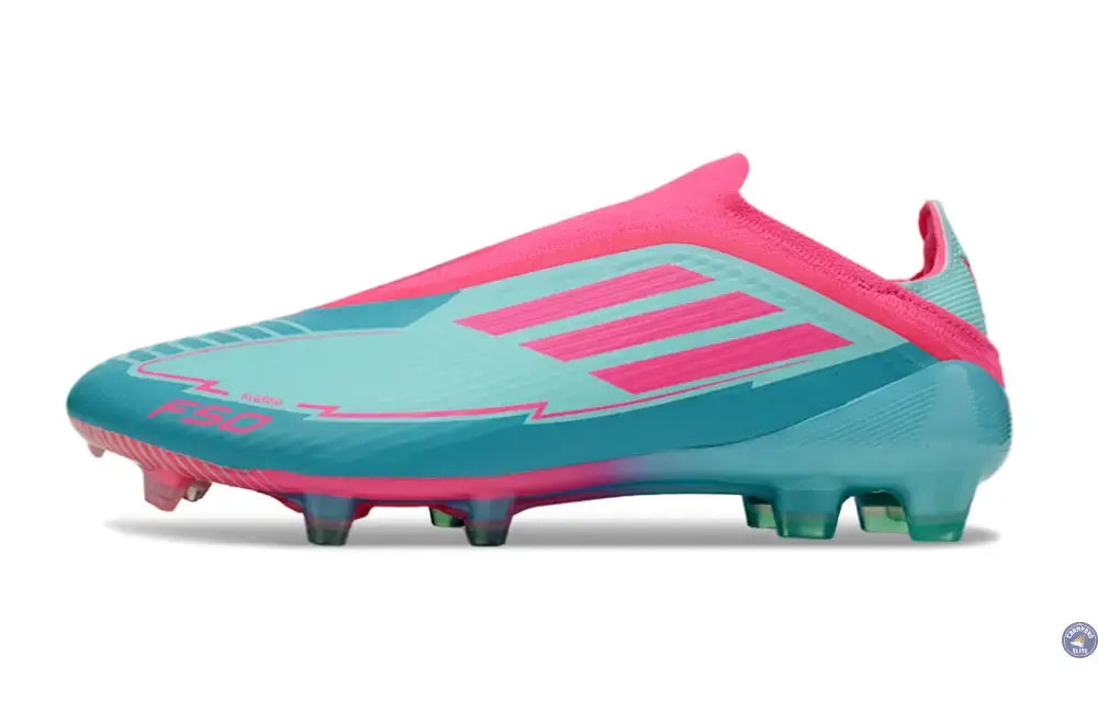 F50 Elite Laceless La Vida Tropical FG - Bleu/Bleu Turquoise/Rose