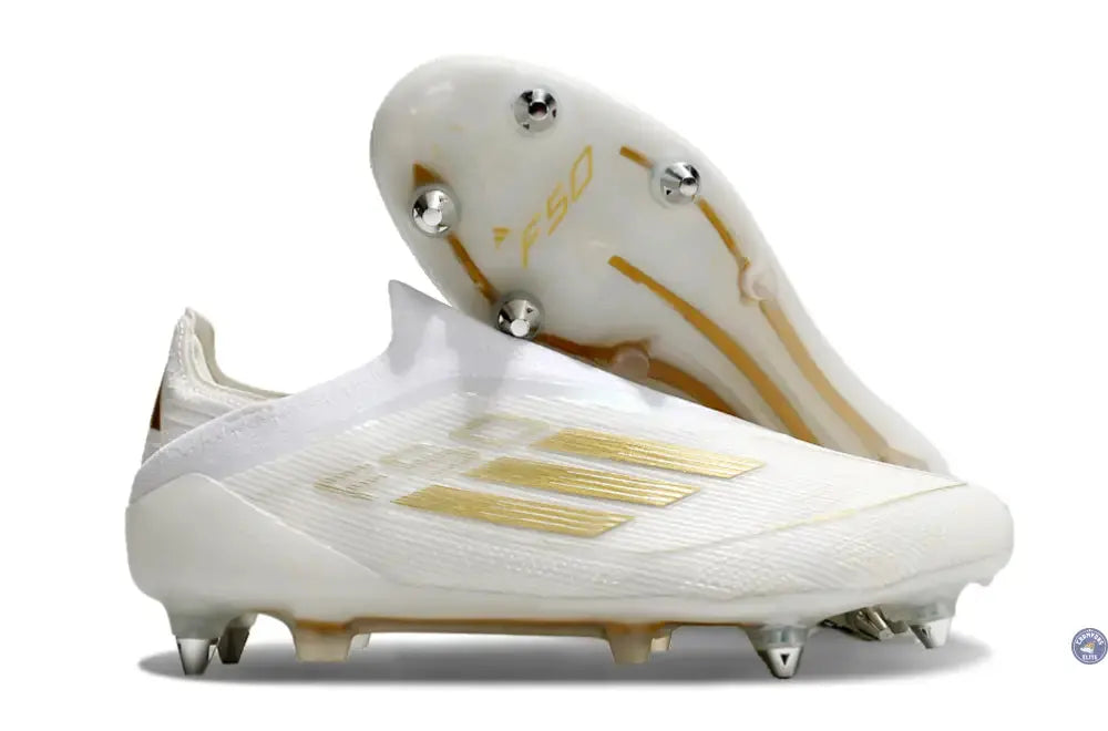 F50 Elite Laceless SG - Blanc/Doré