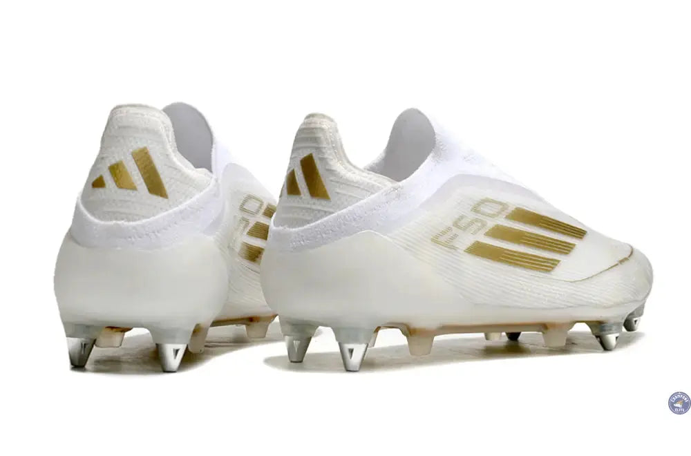 F50 Elite Laceless SG - Blanc/Doré