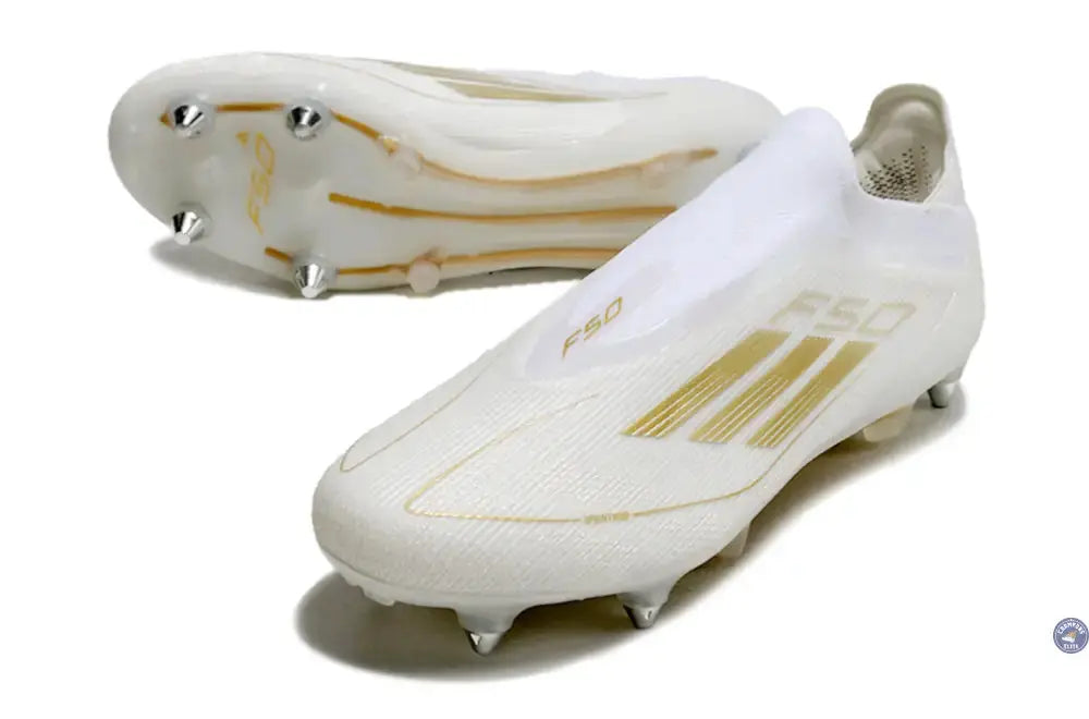 F50 Elite Laceless SG - Blanc/Doré