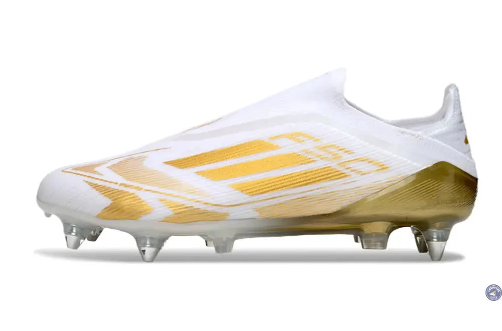 F50 Elite Laceless SG - Blanc/Doré