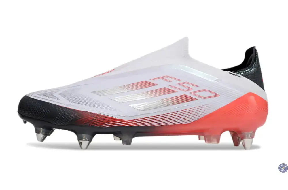 F50 Elite Laceless SG - Blanc/Rouge/Noir