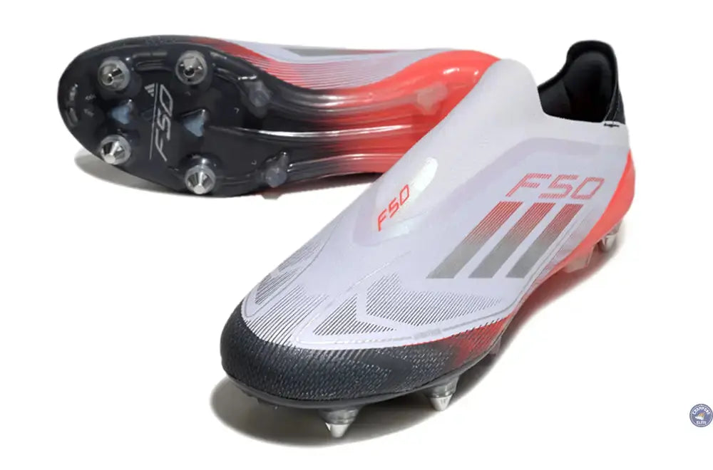 F50 Elite Laceless SG - Blanc/Rouge/Noir