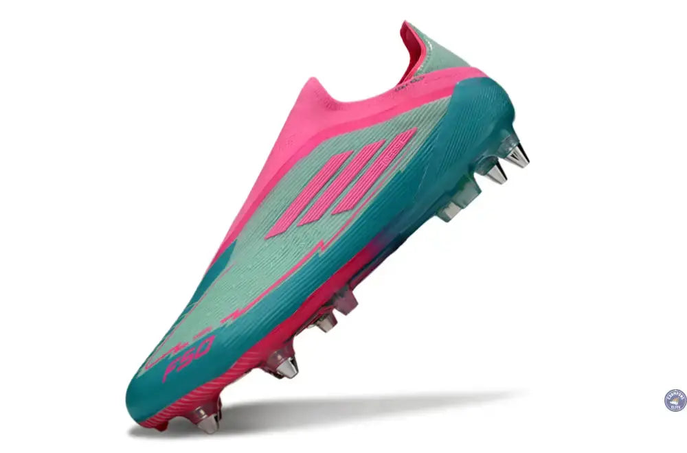 F50 Elite Laceless SG - Bleu Turquoise/Bleu/Rose