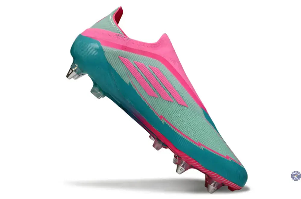 F50 Elite Laceless SG - Bleu Turquoise/Bleu/Rose
