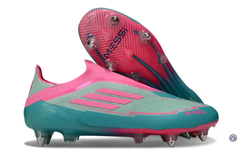 F50 Elite Laceless SG - Bleu Turquoise/Bleu/Rose