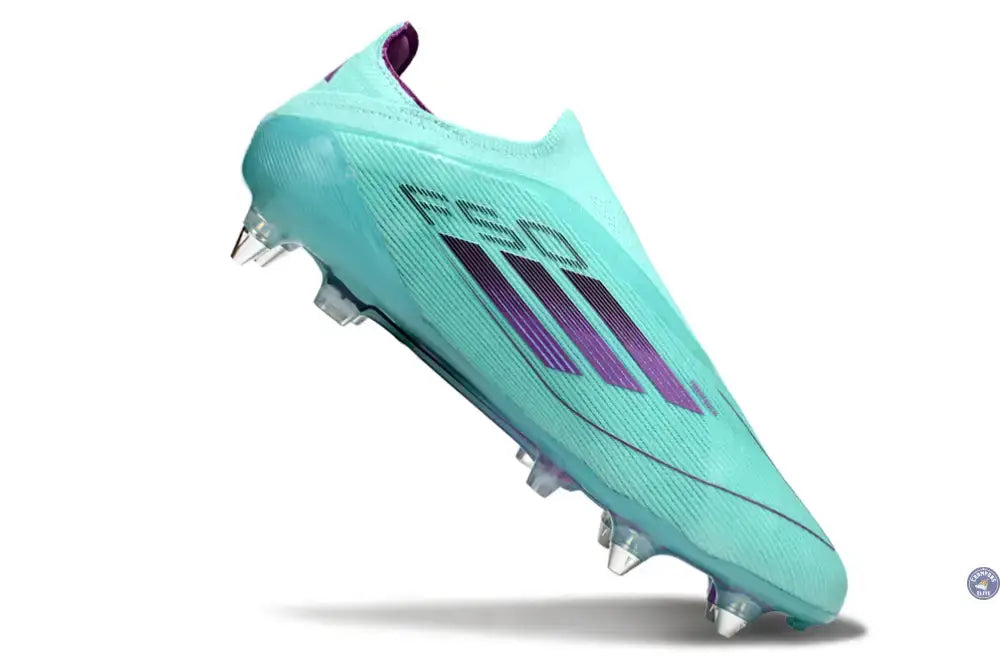 F50 Elite Laceless SG - Bleu Turquoise/Violet