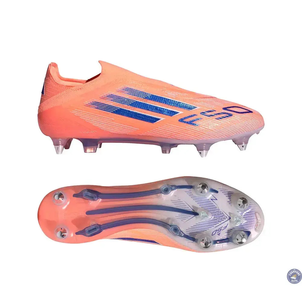 F50 Elite Laceless SG Coral Blaze - Orange/Bleu SG