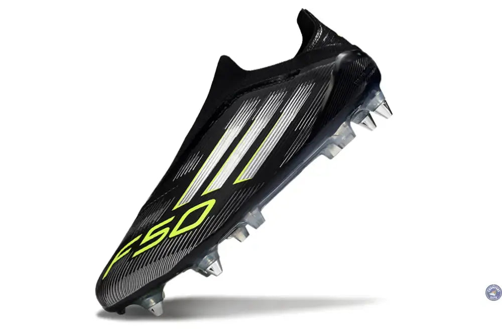 F50 Elite Laceless SG - Electric Stealth - Noir/Argenté/Jaune Fluo