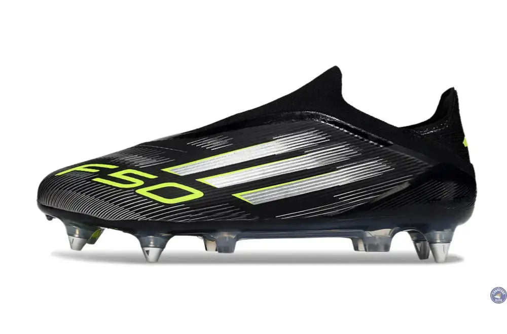 F50 Elite Laceless SG - Electric Stealth - Noir/Argenté/Jaune Fluo