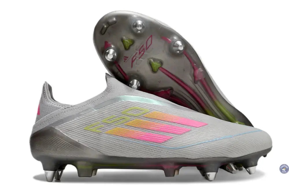 F50 Elite Laceless SG - Gris/Multicolor