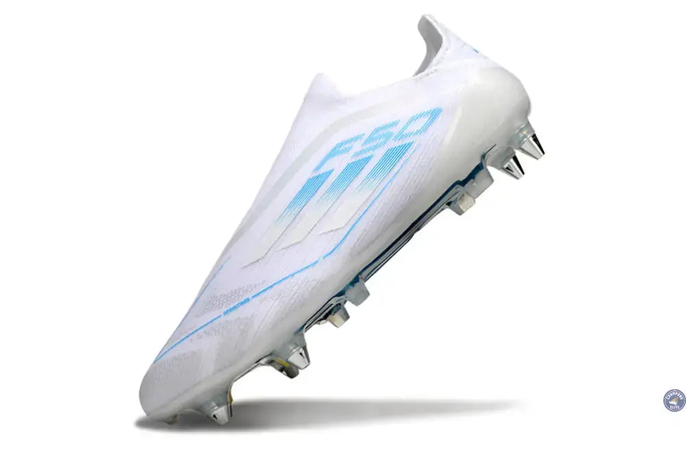 F50 Elite Laceless SG Polar Victory - Blanc/Argenté/Bleu